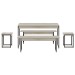 Mesa de Jantar 6 Lugares Snow/Preto  - Compace