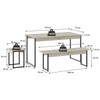 Mesa de Jantar 6 Lugares Snow/Preto  - Compace