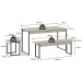 Mesa de Jantar 6 Lugares Snow/Preto  - Compace