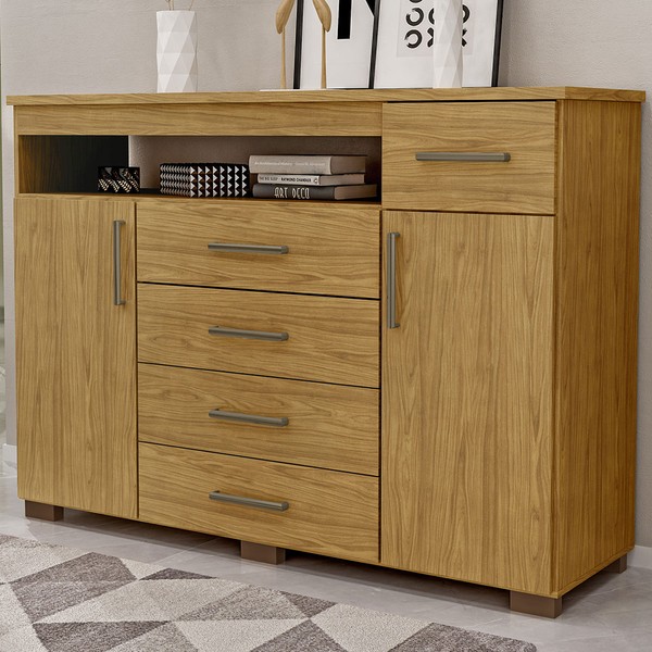 Cômoda Oslo 2 Portas 5 Gavetas Marrocos - Mx Móveis