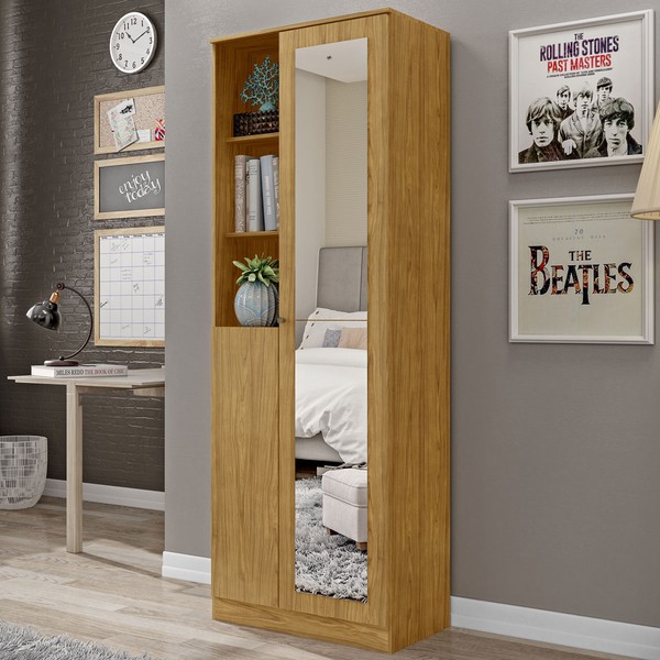 Sapateira Lince 2 Portas 7 Prateleiras com Espelho Marrocos - Mx Móveis