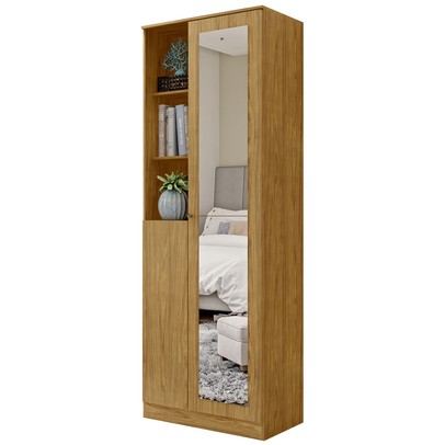 Sapateira Lince 2 Portas 7 Prateleiras com Espelho Marrocos - Mx Móveis