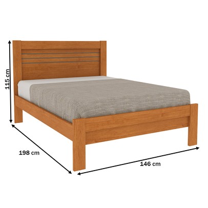 Cama de Casal Safira Cinamono - Tcil Móveis