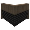 Mesa Tamburato Atendimento Ii Charuto/Preto - Artany Moveis