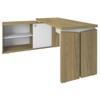 Escritório Completo Home Office 1 Porta 2 Gavetas Olmo/Branco - Artany Móveis