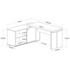 Escritório Completo Home Office 1 Porta 2 Gavetas Olmo/Branco - Artany Móveis