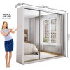 Guarda-Roupa Casal com Espelho 3 Portas de Correr Isabela Master Branco - Carioca Móveis