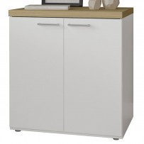 Escritório Completo 2 Portas Olmo/Branco - Artany Móveis