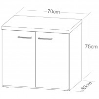 Escritório Completo 2 Portas Olmo/Branco - Artany Móveis