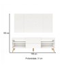 Rack com Painel para TV Até 60 Polegadas Milão 1 Porta 2 Prateleiras Branco - Panorama Móveis