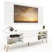 Rack com Painel para TV Até 60 Polegadas Milão 1 Porta 2 Prateleiras Branco - Panorama Móveis