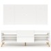 Rack com Painel para TV Até 60 Polegadas Milão 1 Porta 2 Prateleiras Branco - Panorama Móveis