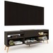 Rack com Painel para TV Até 60 Polegadas Milão 1 Porta 2 Prateleiras Preto - Panorama Móveis