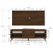 Rack com Painel para TV Até 60 Polegadas Milão 1 Porta 2 Prateleiras Marrom - Panorama Móveis