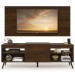 Rack com Painel para TV Até 60 Polegadas Milão 1 Porta 2 Prateleiras Marrom - Panorama Móveis