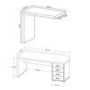 Mesa para Escritório com Apoio 4 Gavetas 6106 Charuto/Preto - Artany Móveis