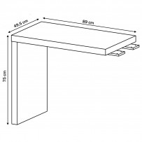 Escritório Completo 4 Gavetas Charuto/Preto - Artany Móveis