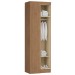 Guarda-Roupa Solteiro Modulado Infinity 1 Porta 2 Prateleiras Macadâmia/Branco Line/Boucle - Móveis Castro