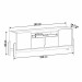 Rack para TV Até 60 Polegadas Lizz 4 Portas Off White/Cedro - Casa D