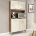 Cozinha Compacta Isabella 4 Portas 1 Gaveta Manchester/Champagne - Fellicci