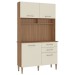 Cozinha Compacta Millena 4 Portas 2 Gavetas Manchester/Champagne - Fellicci