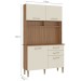 Cozinha Compacta Millena 4 Portas 2 Gavetas Manchester/Champagne - Fellicci