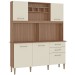 Cozinha Compacta Alice 5 Portas 2 Gavetas Manchester/Champagne - Fellicci