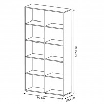 Escritório Completo Home Office 1 Gaveta 8 Prateleiras Branco - Artany Móveis