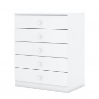 Cômoda Infantil Pique-Esconde 5 Gavetas Branco - Henn