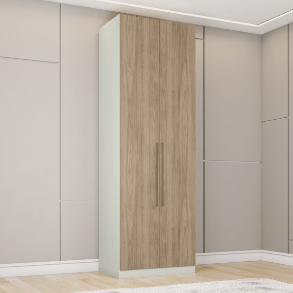 Guarda-Roupa Solteiro Modulado 80 Cm Predileto 2 Portas 3 Gavetas Areia Hp/Jequiti - Henn