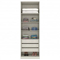 Guarda-Roupa Solteiro Modulado Predileto 2 Portas 3 Gavetas com Espelho Areia Hp - Henn