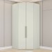 Guarda-Roupa Solteiro Modulado de Canto Predileto 2 Portas Areia Hp - Henn