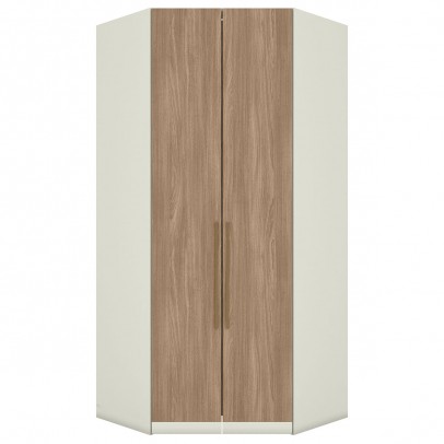 Guarda-Roupa Solteiro Modulado de Canto Predileto 2 Portas Areia Hp/Jequitiba - Henn