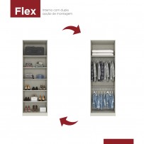 Guarda-Roupa Solteiro Modulado Predileto 2 Portas Areia Hp - Henn