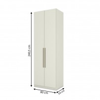 Guarda-Roupa Solteiro Modulado Predileto 2 Portas Areia Hp - Henn