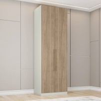 Guarda-Roupa Solteiro Modulado Predileto 2 Portas Areia Hp/Jequitiba - Henn