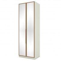 Guarda-Roupa Solteiro Modulado Predileto 2 Portas com Espelho Areia Hp/Jequitiba - Henn