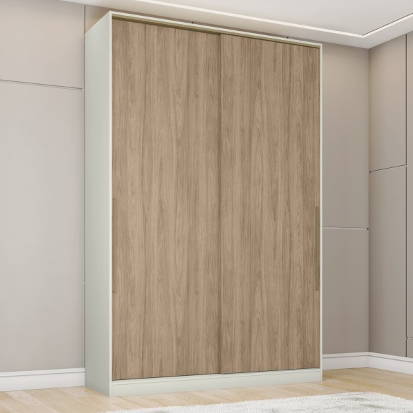 Guarda-Roupa Solteiro Modulado Predileto 2 Portas 3 Gavetas Areia Hp/Jequitiba - Henn