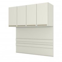 Armário Aéreo para Quarto Ponte Predileto 4 Portas Areia Hp - Henn