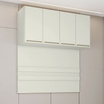 Armário Aéreo para Quarto Ponte Predileto 4 Portas Areia Hp - Henn