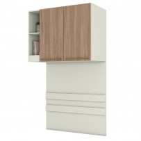 Armário Aéreo para Quarto Ponte Predileto 2 Portas Areia/Jequitiba - Henn