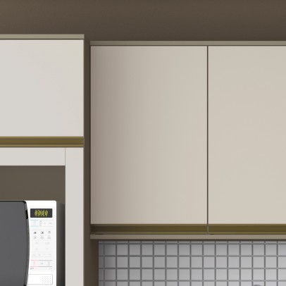 Armário Aéreo Cozinha 40 Cm évelin 1 Porta Duna/Cristal - Henn