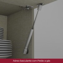 Armário Aéreo Cozinha évelin 1 Porta Basculante Duna/Cristal - Henn