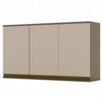 Armário Aéreo Cozinha évelin 3 Portas Duna/Cristal - Henn