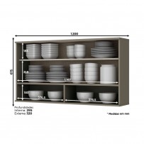 Armário Aéreo Cozinha évelin 1 Porta Basculante Duna - Henn