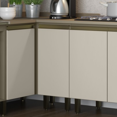 Armário de Cozinha 40 Cm évelin 1 Porta Duna/Cristal - Henn