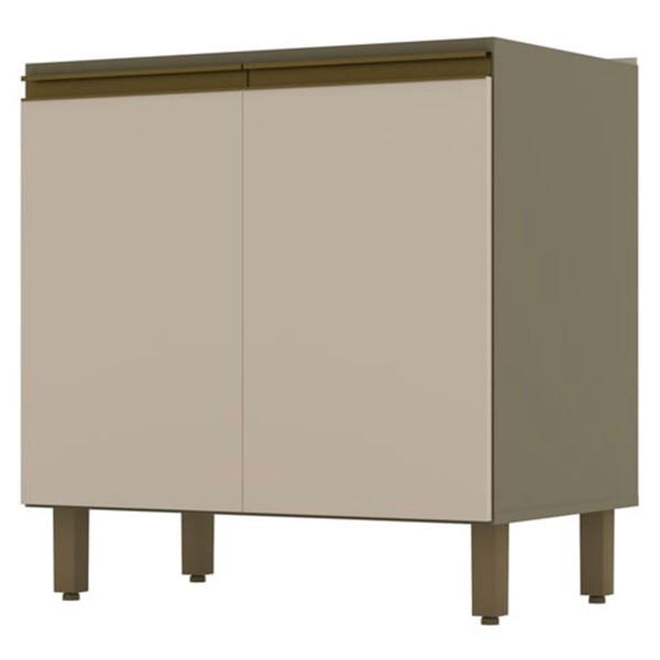 Armário de Cozinha 80 Cm évelin 2 Portas 1 Prateleira Duna/Cristal - Henn