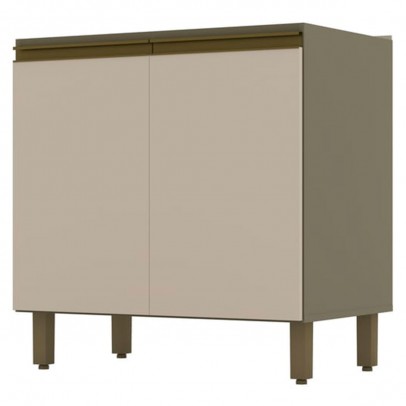 Armário de Cozinha 80 Cm évelin 2 Portas 1 Prateleira Duna/Cristal - Henn