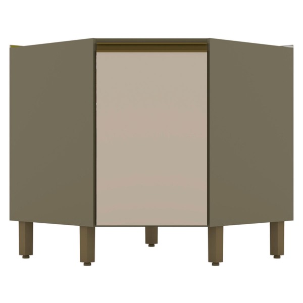 Armário de Cozinha para Canto évelin 1 Porta 1 Prateleira Duna/Cristal - Henn