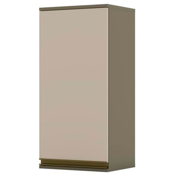 Armário Aéreo Cozinha évelin 1 Porta 2 Prateleiras Duna/Cristal - Henn